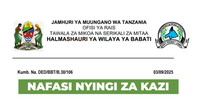Babati District Council Driver Vacancies (5 Posts) September 2025