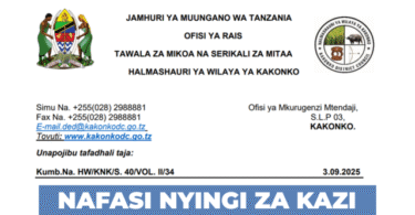 Kakonko District Council Vacancies September 2025 (1)