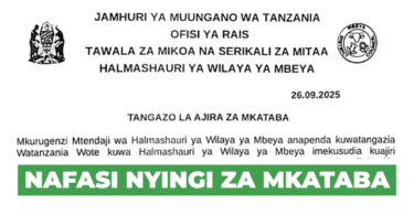 Mbeya District Council Contract Vacancies October 2025