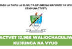 NACTVET 12,988 Second Round CAS Admission Results 20252026