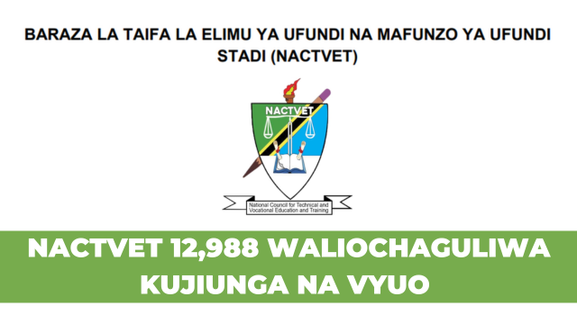 NACTVET 12,988 Second Round CAS Admission Results 20252026