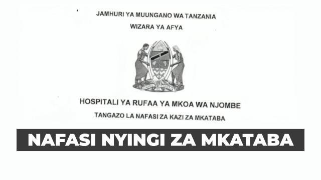 Njombe Regional Referral Hospital Vacancies September 2025