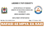 Ardhi University (ARU) Vacancies October 2025