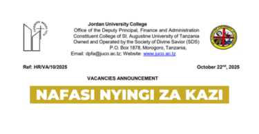 Jordan University College (JUCo) Vacancies October 2025